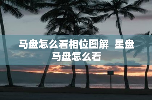 马盘怎么看相位图解 星盘马盘怎么看