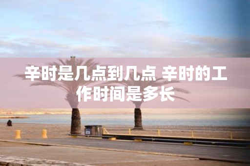 辛时是几点到几点 辛时的工作时间是多长