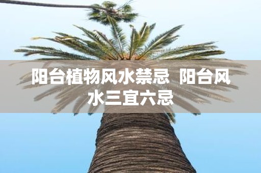 阳台植物风水禁忌 阳台风水三宜六忌