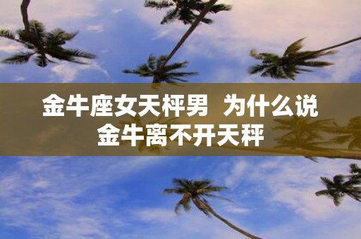 金牛座女天枰男 为什么说金牛离不开天秤