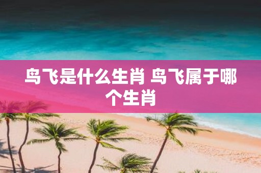 鸟飞是什么生肖 鸟飞属于哪个生肖