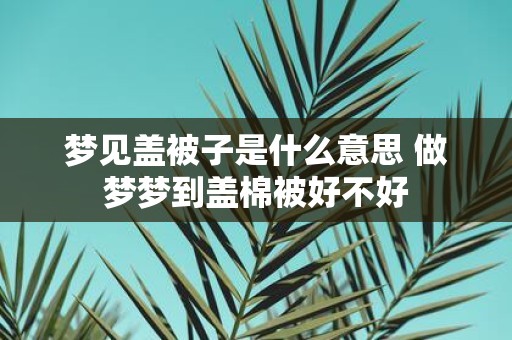 梦见盖被子是什么意思 做梦梦到盖棉被好不好