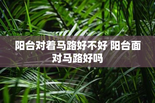 阳台对着马路好不好 阳台面对马路好吗