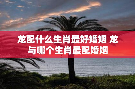 龙配什么生肖最好婚姻 龙与哪个生肖最配婚姻