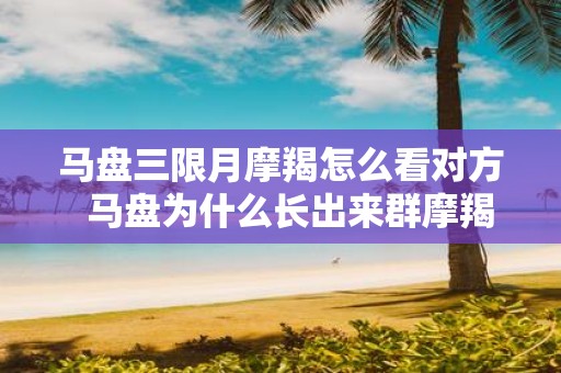 马盘三限月摩羯怎么看对方 马盘为什么长出来群摩羯