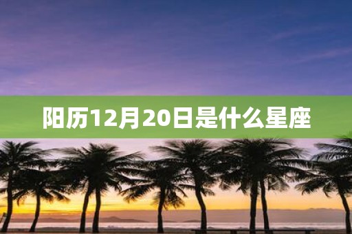阳历12月20日是什么星座