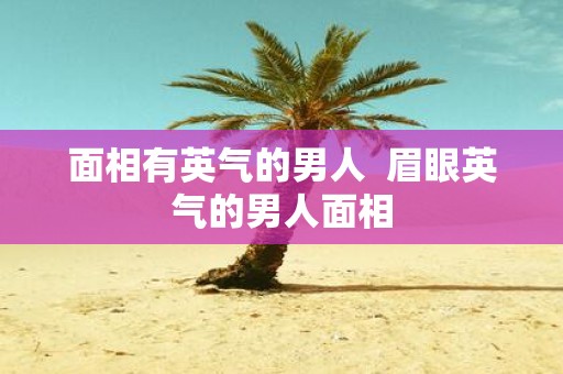 面相有英气的男人 眉眼英气的男人面相 面相有英气的男人 眉眼英气的男人面相