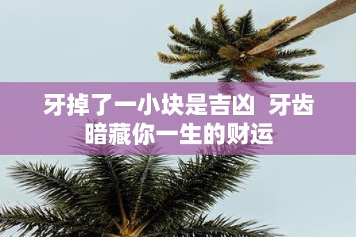 牙掉了一小块是吉凶 牙齿暗藏你一生的财运
