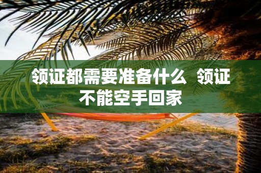 领证都需要准备什么 领证不能空手回家