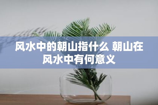 风水中的朝山指什么 朝山在风水中有何意义