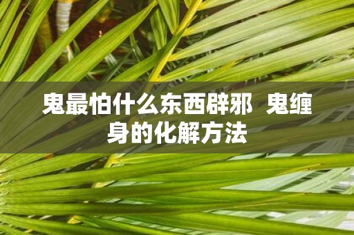 鬼最怕什么东西辟邪 鬼缠身的化解方法