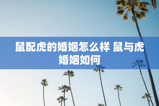 鼠配虎的婚姻怎么样 鼠与虎婚姻如何