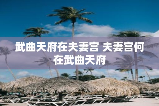 武曲天府在夫妻宫 夫妻宫何在武曲天府
