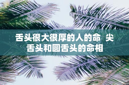 舌头很大很厚的人的命 尖舌头和圆舌头的命相