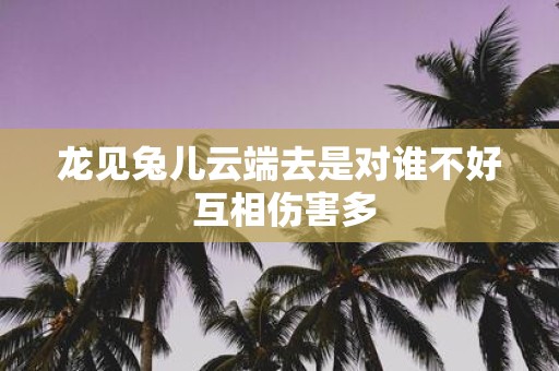 龙见兔儿云端去是对谁不好 互相伤害多