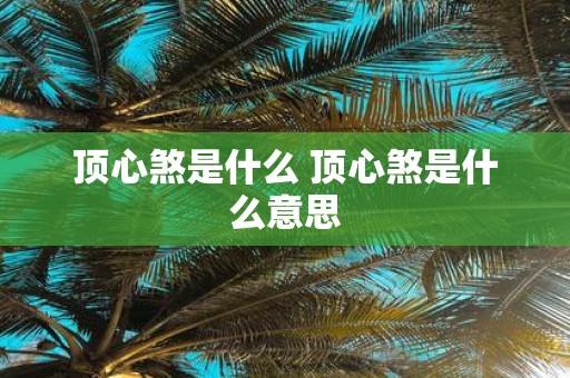 顶心煞是什么 顶心煞是什么意思