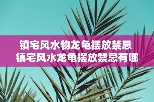 镇宅风水物龙龟摆放禁忌 镇宅风水龙龟摆放禁忌有哪些