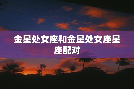 金星处女座和金星处女座星座配对