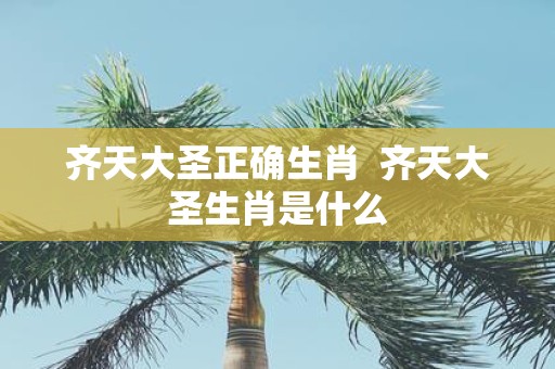 齐天大圣正确生肖 齐天大圣生肖是什么