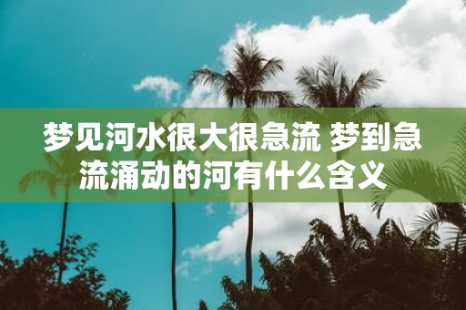梦见河水很大很急流 梦到急流涌动的河有什么含义