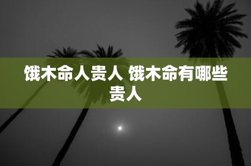 饿木命人贵人 饿木命有哪些贵人