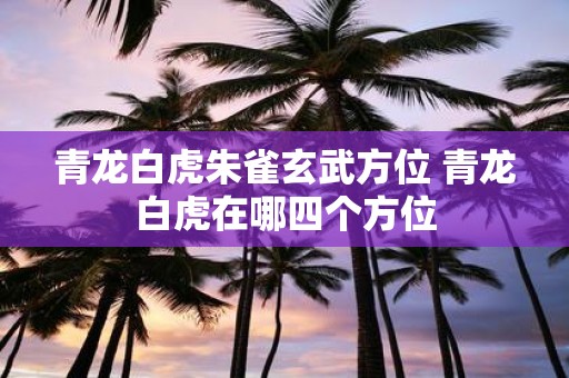 青龙白虎朱雀玄武方位 青龙白虎在哪四个方位