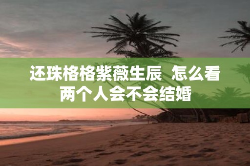 还珠格格紫薇生辰 怎么看两个人会不会结婚