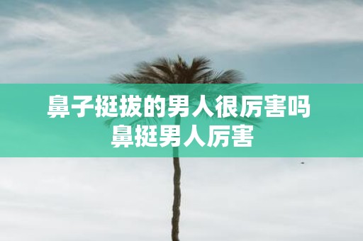 鼻子挺拔的男人很厉害吗 鼻挺男人厉害