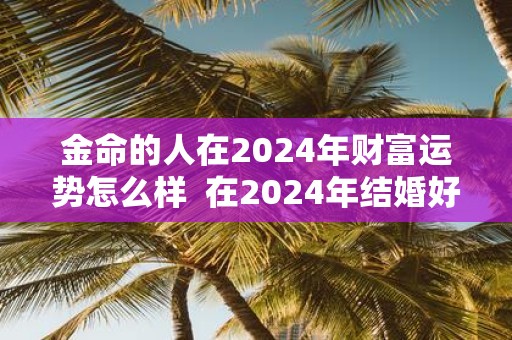 金命的人在2025年财富运势怎么样 在2025年结婚好吗