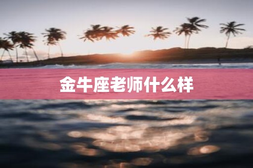 金牛座老师什么样