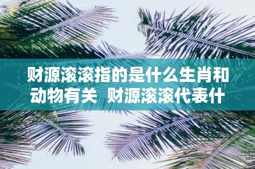 财源滚滚指的是什么生肖和动物有关 财源滚滚代表什么生肖