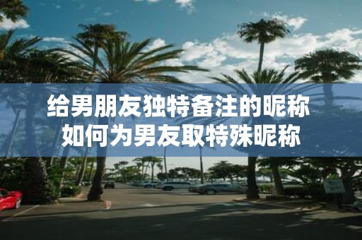 给男朋友独特备注的昵称 如何为男友取特殊昵称