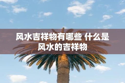 风水吉祥物有哪些 什么是风水的吉祥物