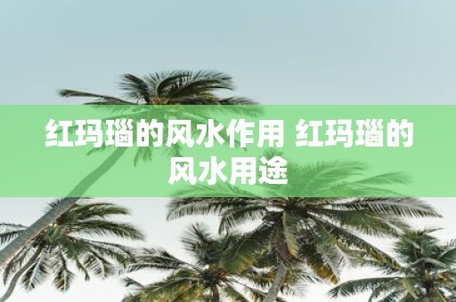 红玛瑙的风水作用 红玛瑙的风水用途
