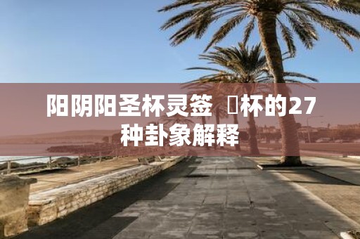 阳阴阳圣杯灵签 筊杯的27种卦象解释