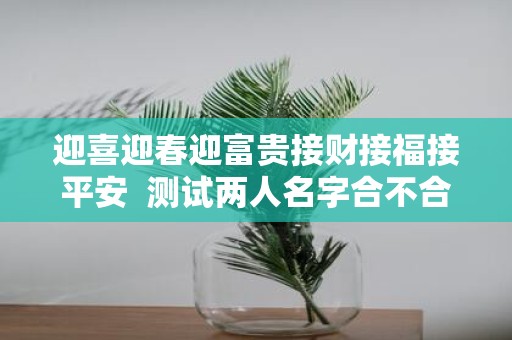 迎喜迎春迎富贵接财接福接平安 测试两人名字合不合适