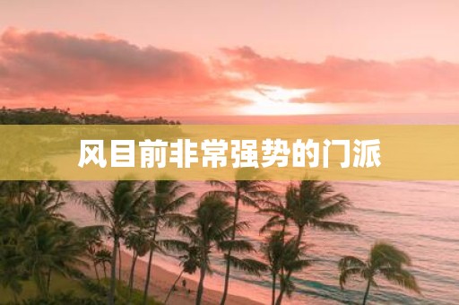 风目前非常强势的门派