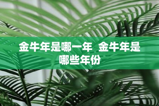 金牛年是哪一年 金牛年是哪些年份