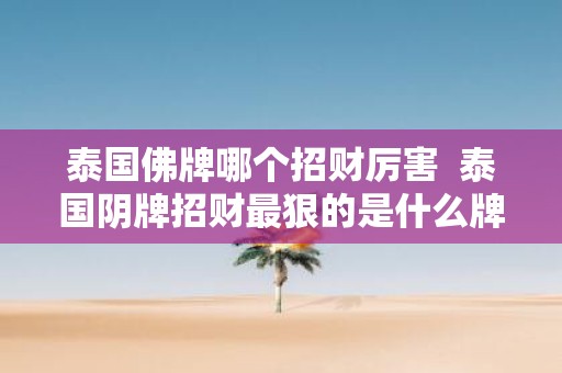 泰国佛牌哪个招财厉害 泰国阴牌招财最狠的是什么牌