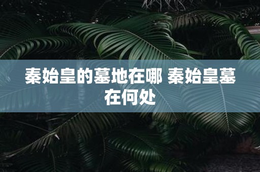 秦始皇的墓地在哪 秦始皇墓在何处
