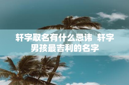 轩字取名有什么忌讳 轩字男孩最吉利的名字