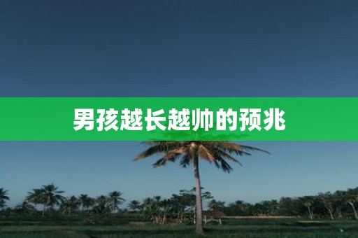 男孩越长越帅的预兆