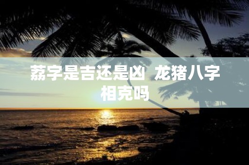 荔字是吉还是凶 龙猪八字相克吗