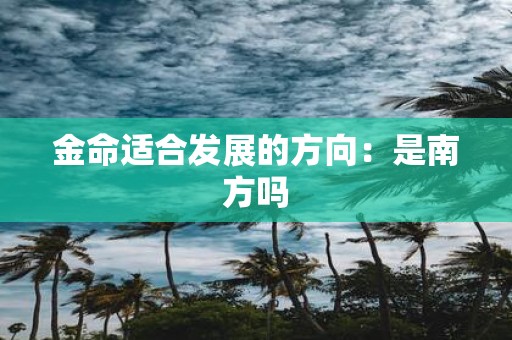 金命适合发展的方向：是南方吗