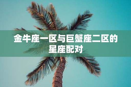 金牛座一区与巨蟹座二区的星座配对