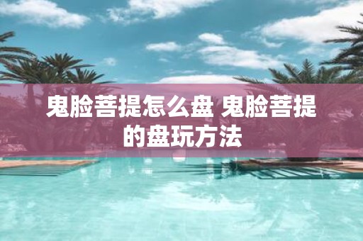 鬼脸菩提怎么盘 鬼脸菩提的盘玩方法