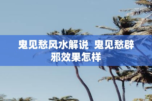 鬼见愁风水解说 鬼见愁辟邪效果怎样