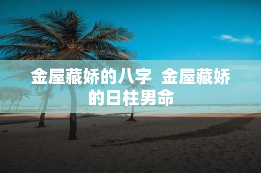 金屋藏娇的八字 金屋藏娇的日柱男命