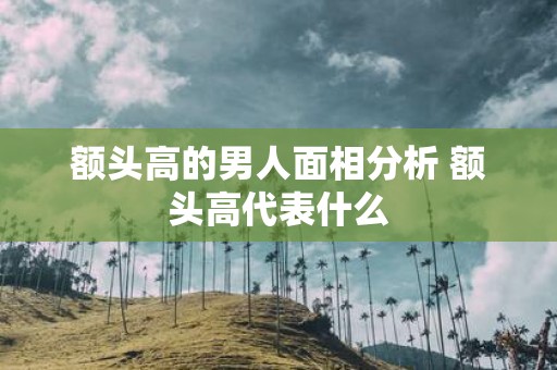 额头高的男人面相分析 额头高代表什么