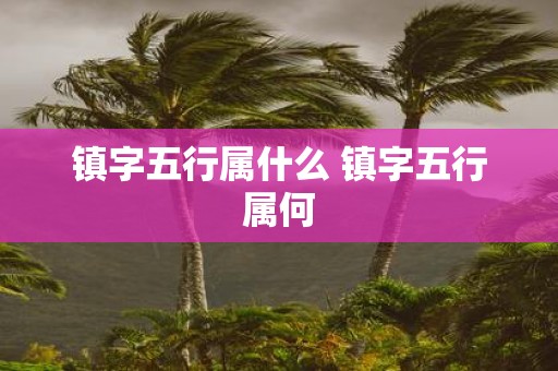 镇字五行属什么 镇字五行属何